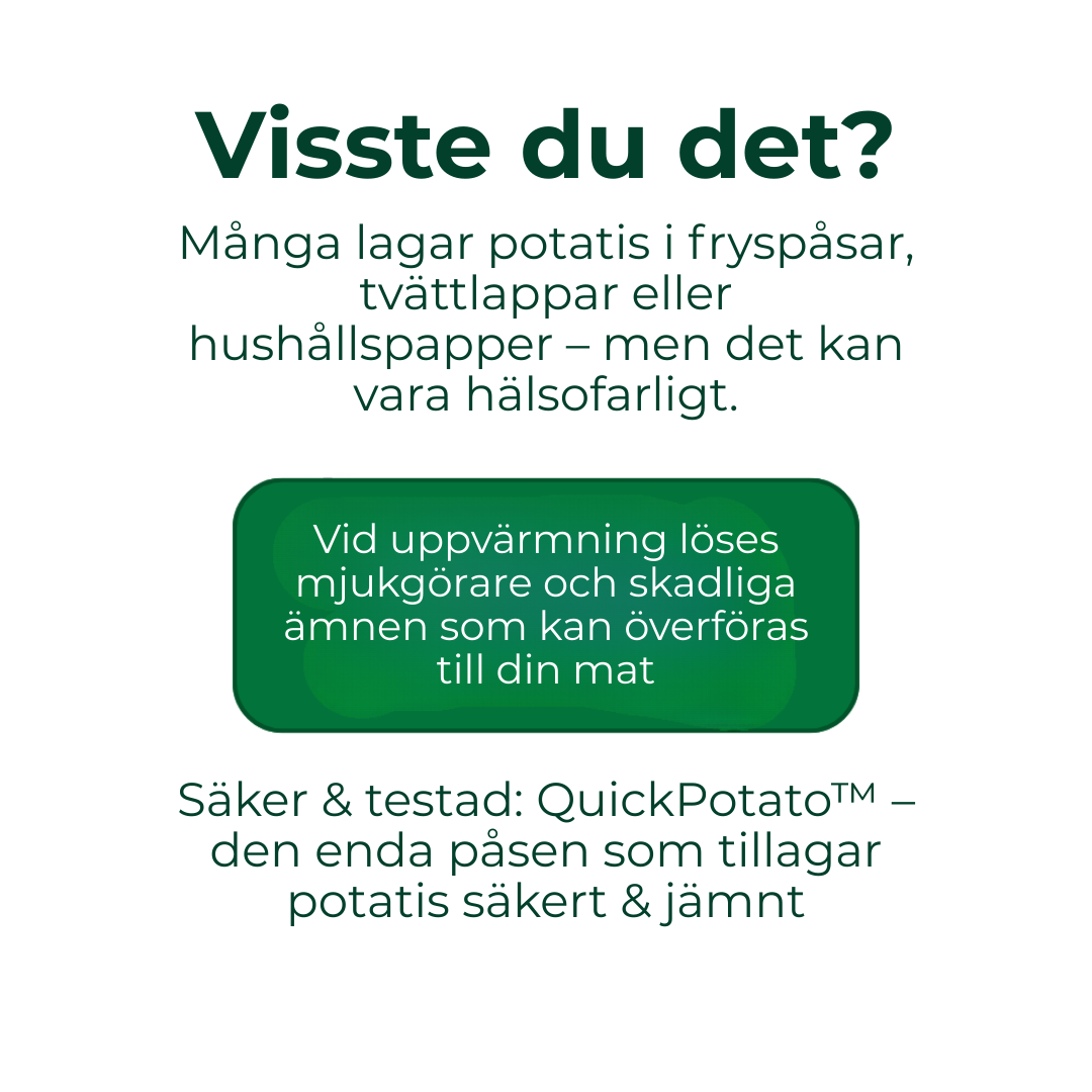 QuickPotato™ | Snabb Hunger? Mjuk Potatis på 4 Minuter.