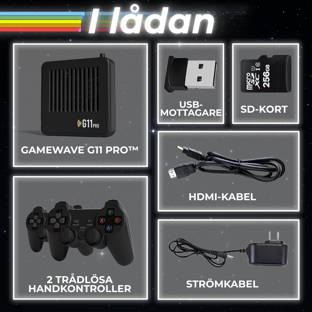 GameWave G11 Pro™ | Tänd upp din barndom på nytt – Den bästa retro gaming-renoveringen!