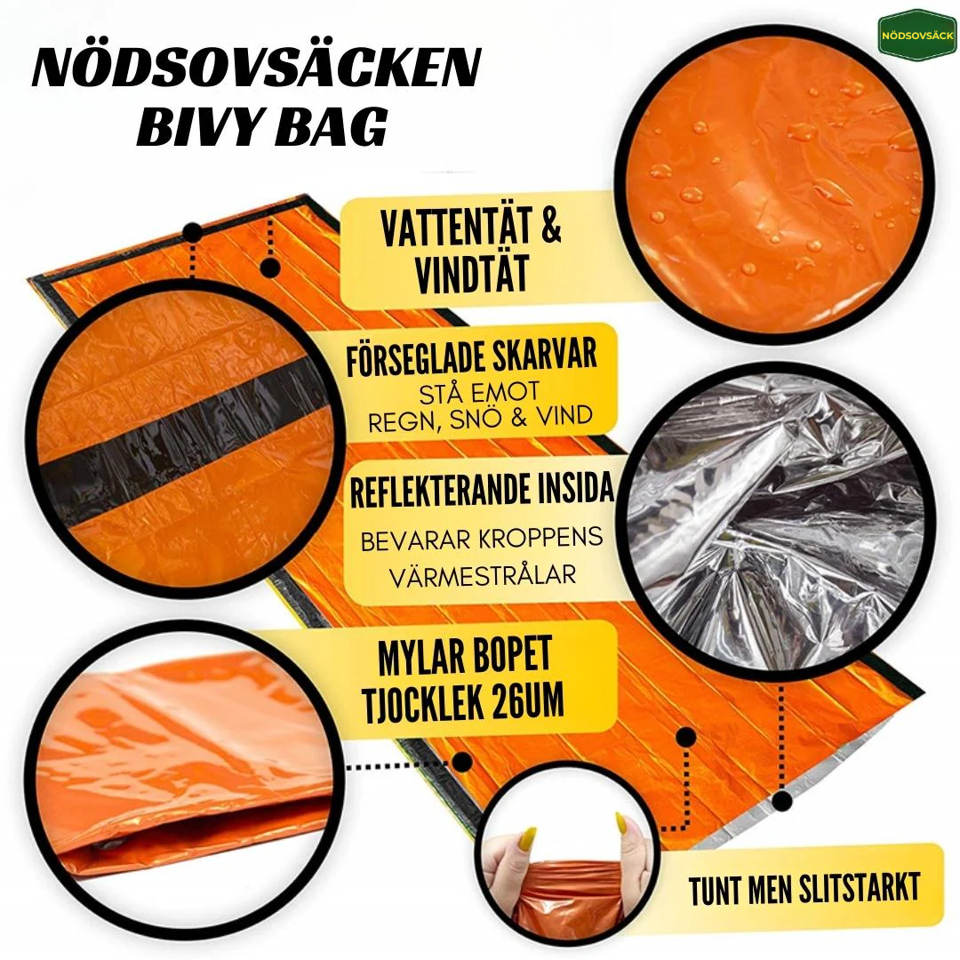 NödSovsäck | Den professionella Bivy-säcken för nödsituationer