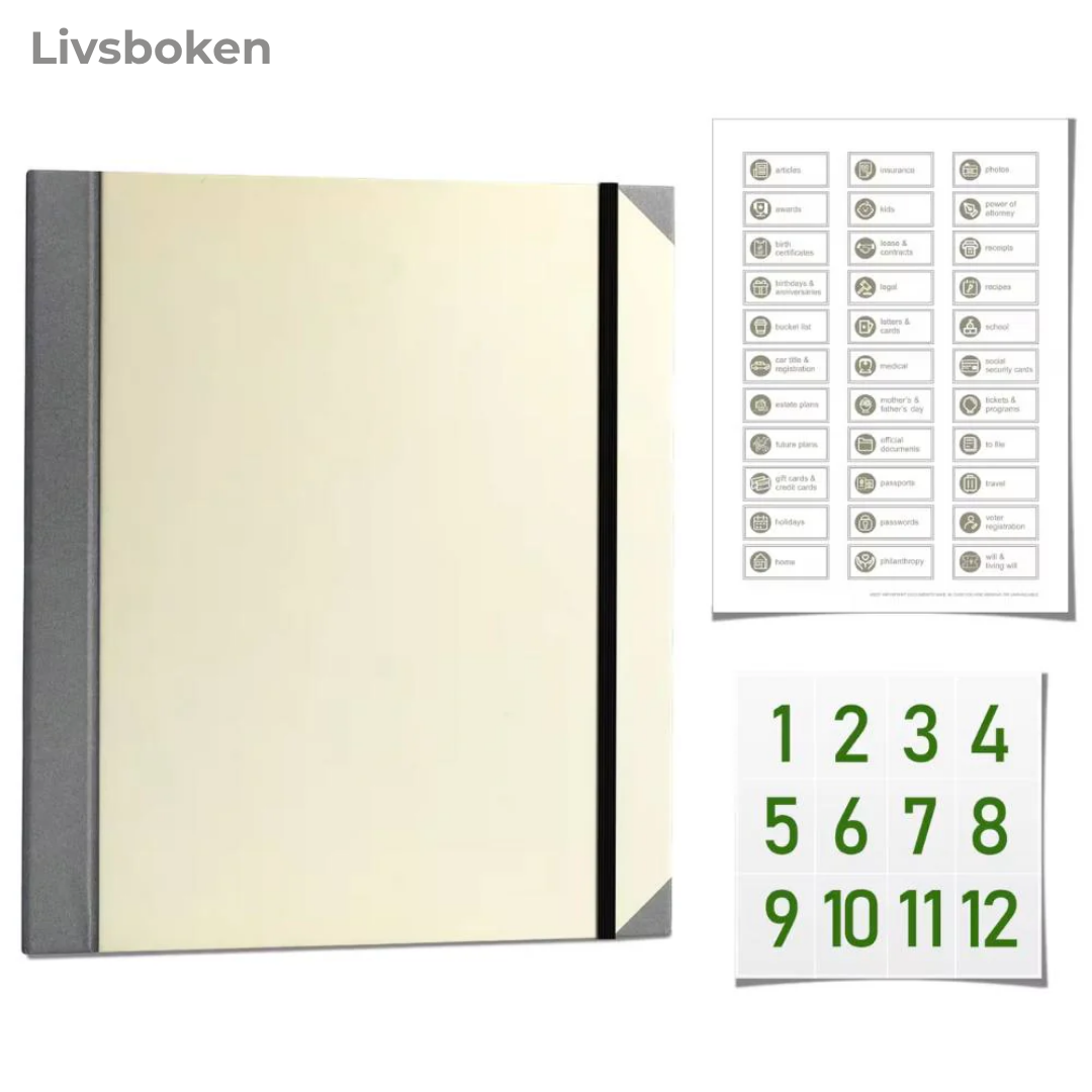 Livsboken | Pärm för viktiga dokument