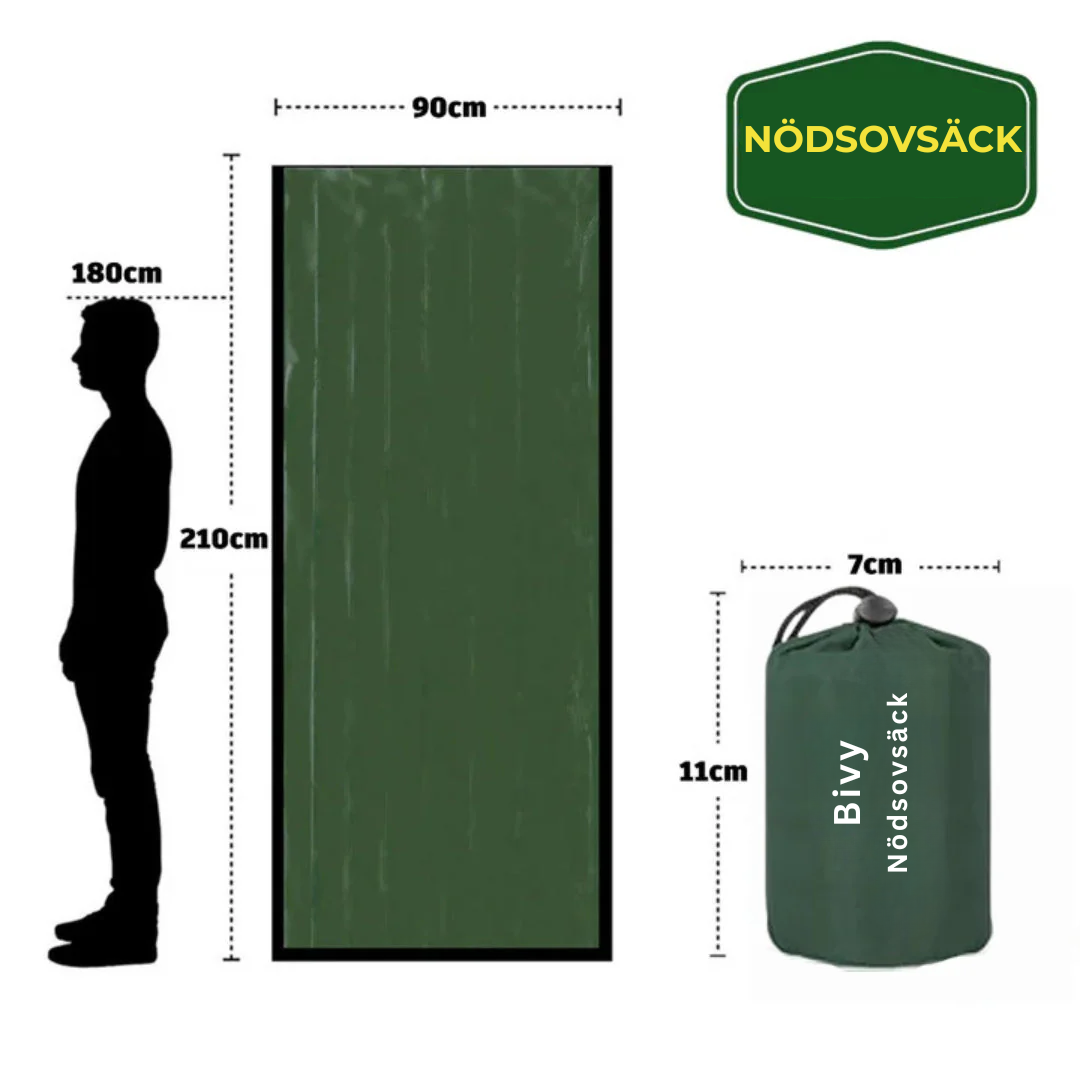 NödSovsäck | Den professionella Bivy-säcken för nödsituationer