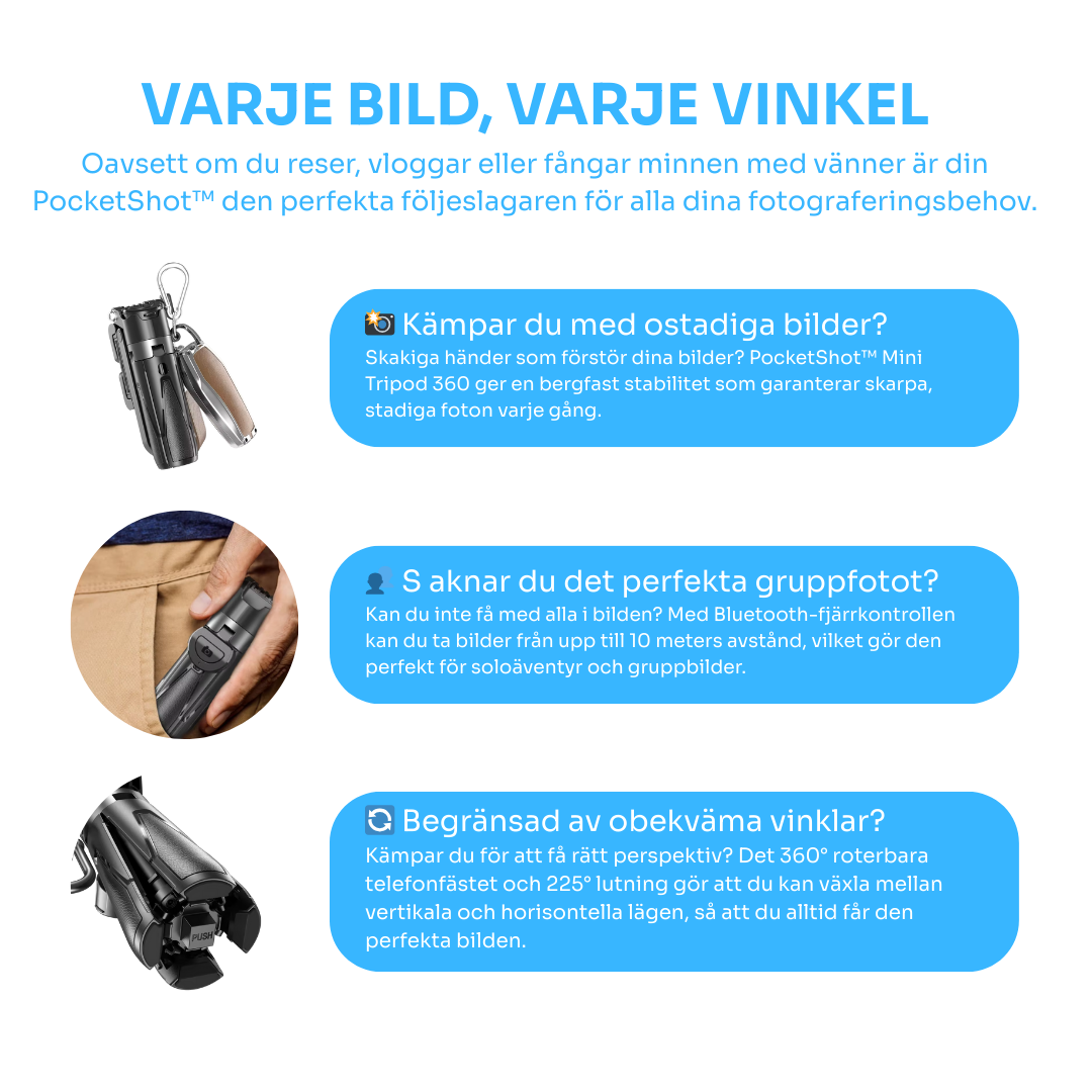 PocketShot™ | Liten i storlek, stor i funktion