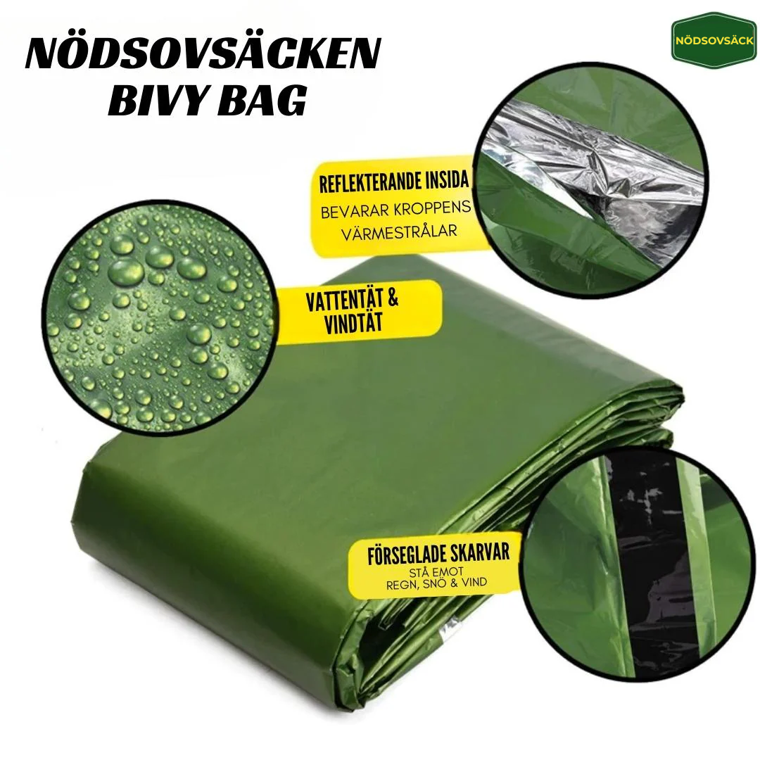 NödSovsäck | Den professionella Bivy-säcken för nödsituationer