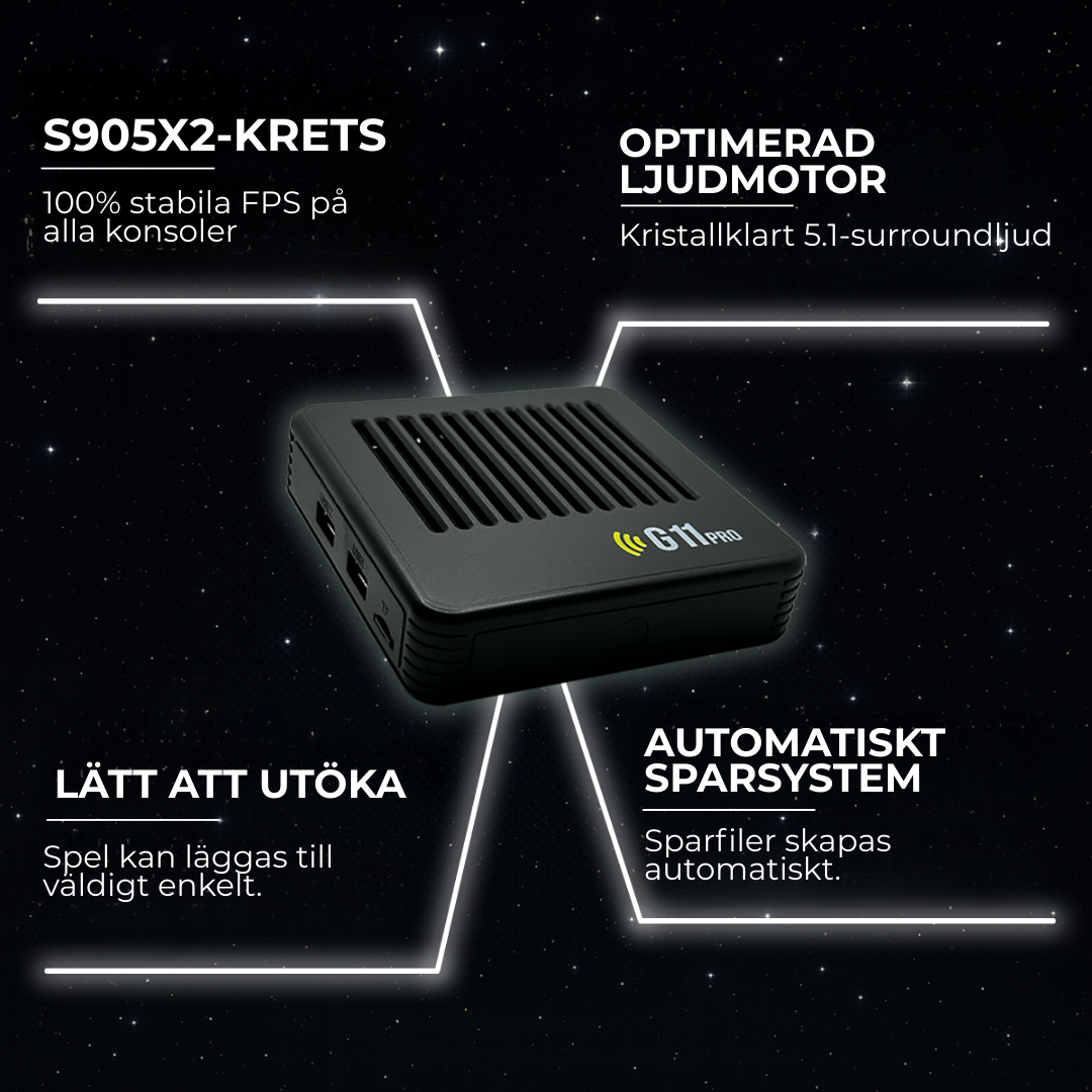 GameWave G11 Pro™ | Tänd upp din barndom på nytt – Den bästa retro gaming-renoveringen!
