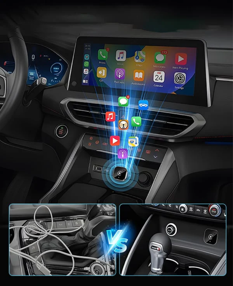 AutoLänk | 2-i-1 Adapter förvandla din bil till en smart cockpit på nolltid
