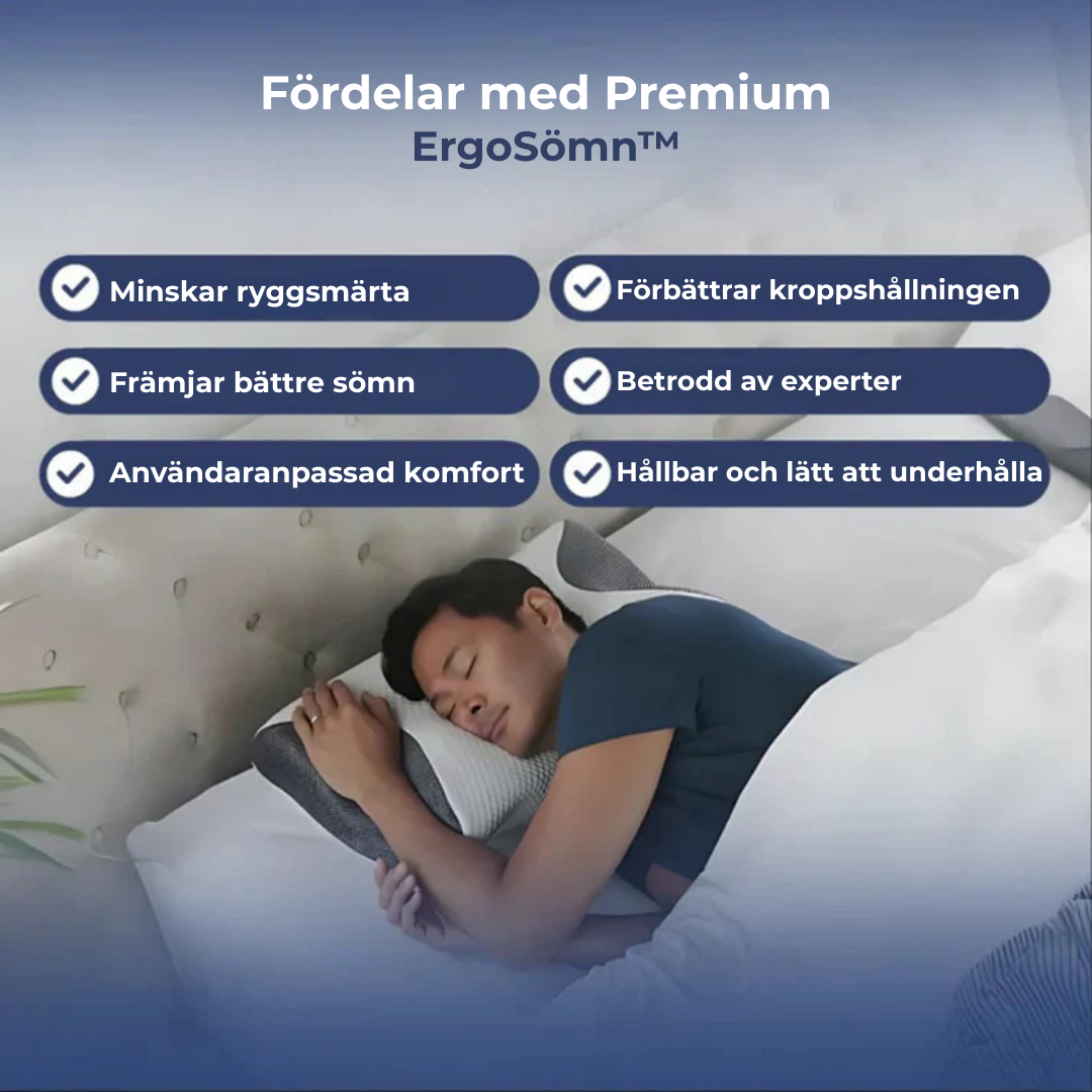ErgoSömn™ | Sov bättre, vakna piggare – ergonomiskt stöd för nacke och rygg hela natten