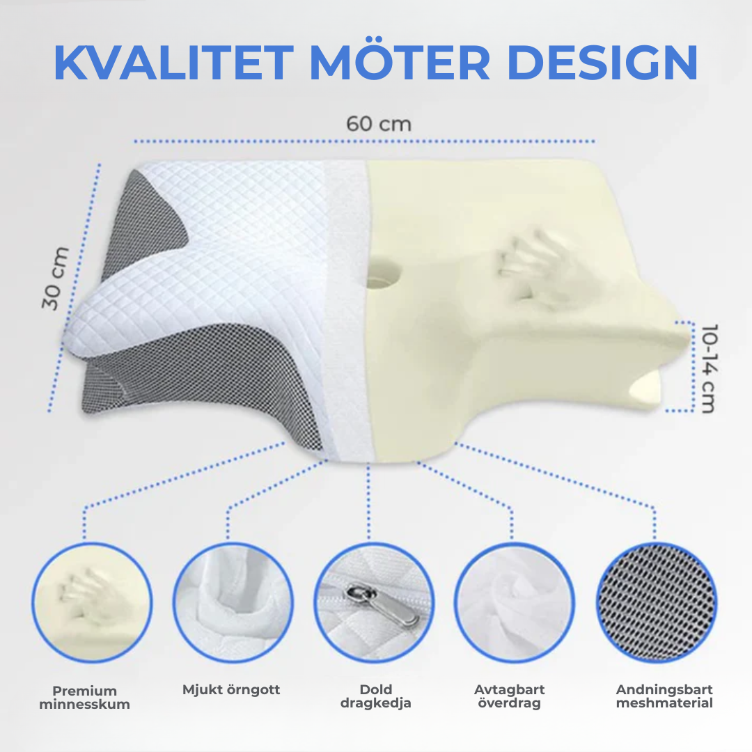 ErgoSömn™ | Sov bättre, vakna piggare – ergonomiskt stöd för nacke och rygg hela natten