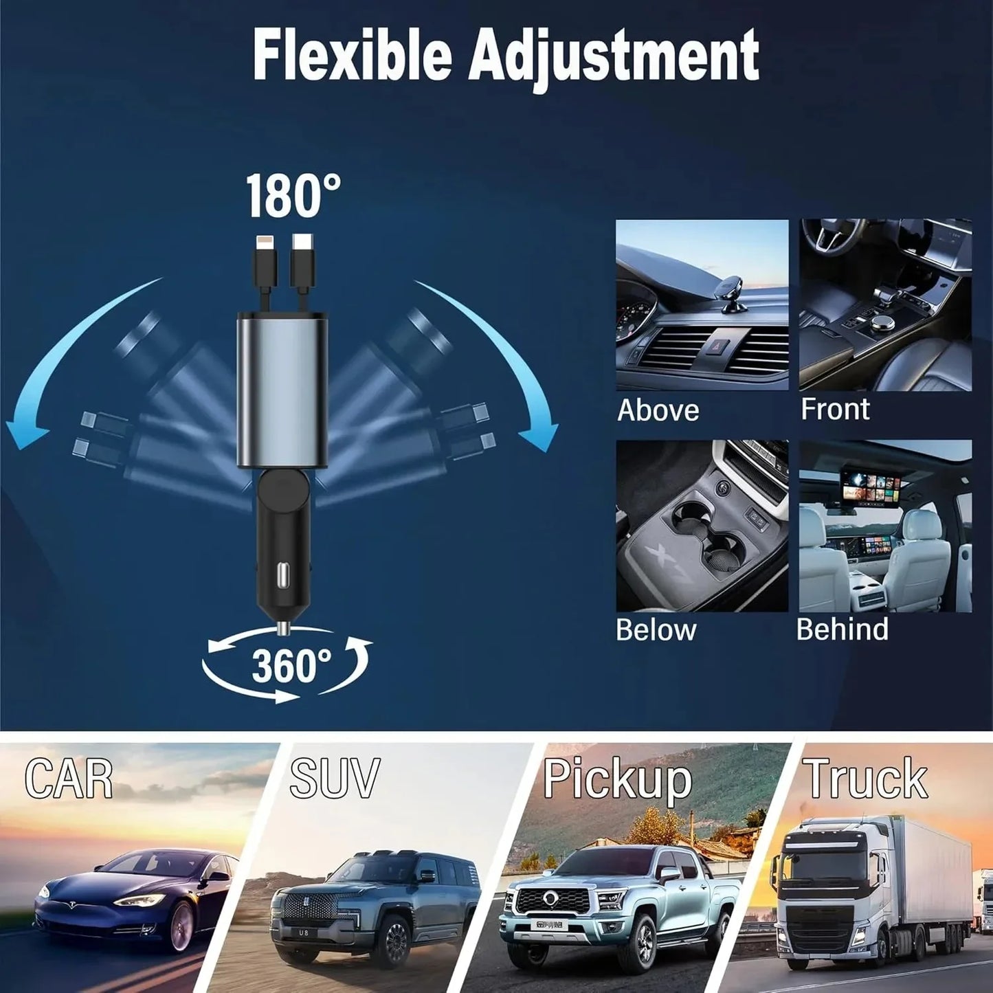 RapidCharge™ 4-i-1 bilhub 🚗