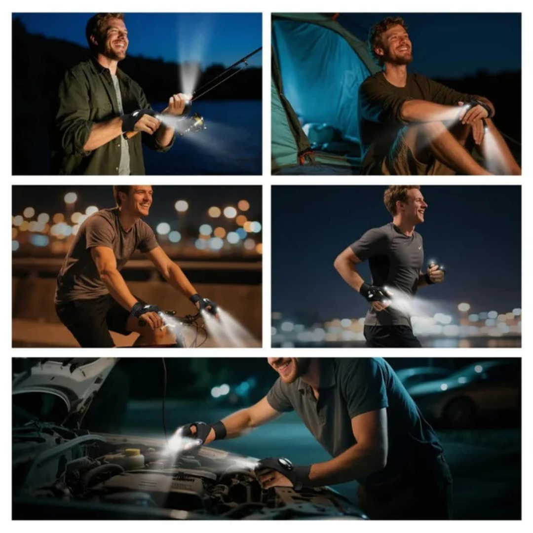 FlashFingers™ | Arbeta Fritt i Mörkret – LED-Handskarna Som Lyser Där Du Pekar