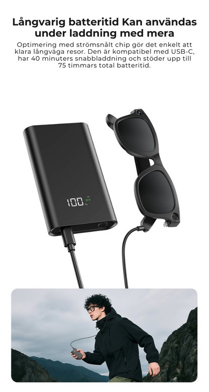 NEOVUE Smart Glasses | 8MP-kameraglasögon med musik- och samtalsfunktioner