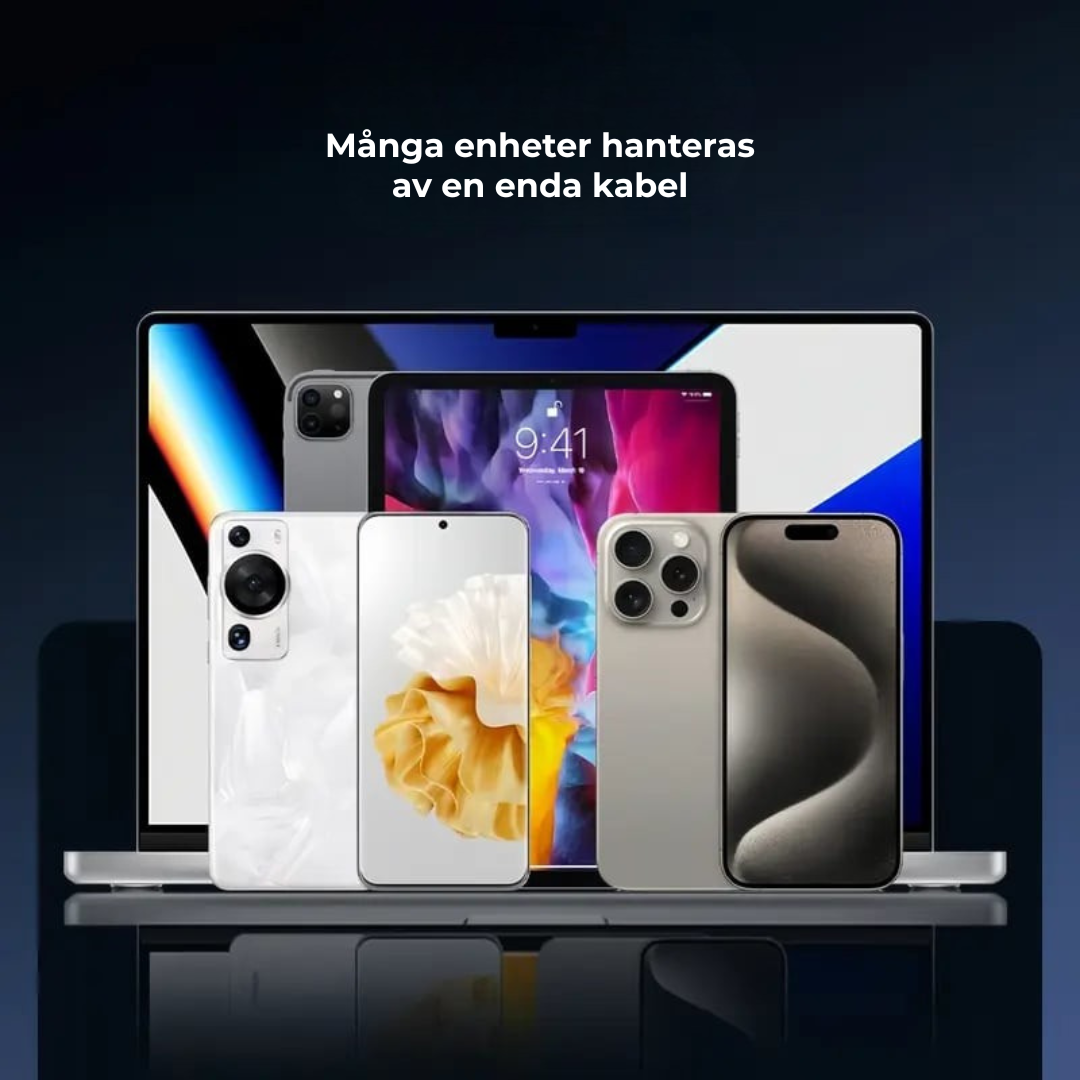 FlexCharge 2-i-1™ | 240W snabbladdningskabel med inbyggd telefonhållare