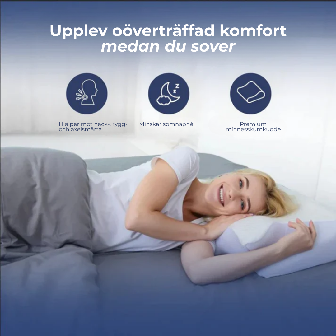 ErgoSömn™ | Sov bättre, vakna piggare – ergonomiskt stöd för nacke och rygg hela natten