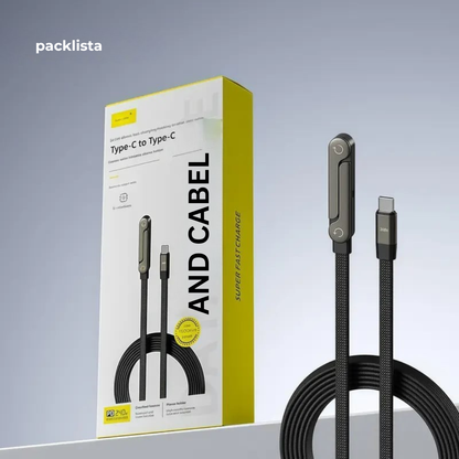 FlexCharge 2-i-1™ | 240W snabbladdningskabel med inbyggd telefonhållare