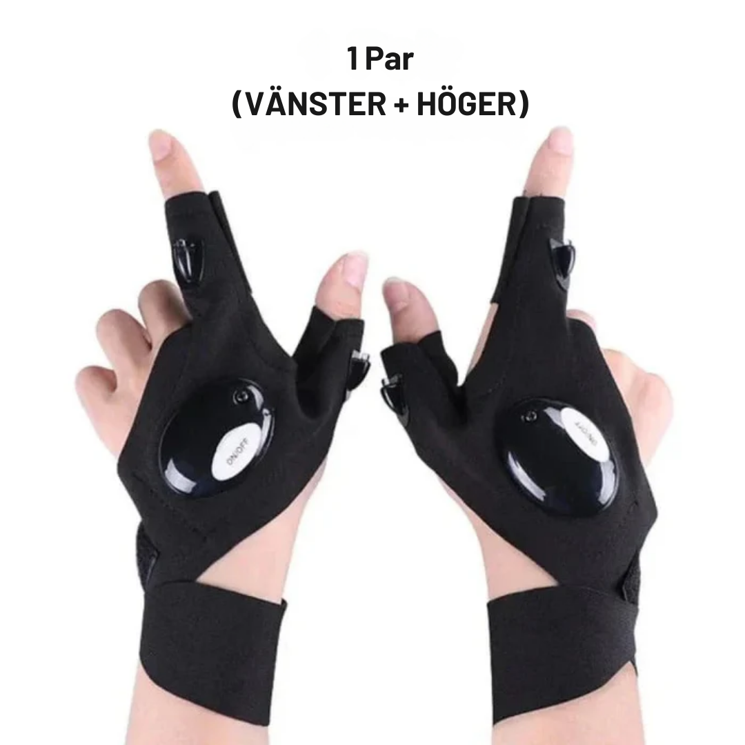 FlashFingers™ | Arbeta Fritt i Mörkret – LED-Handskarna Som Lyser Där Du Pekar