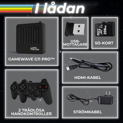 GameWave G11 Pro™ | Tänd upp din barndom på nytt – Den bästa retro gaming-renoveringen!