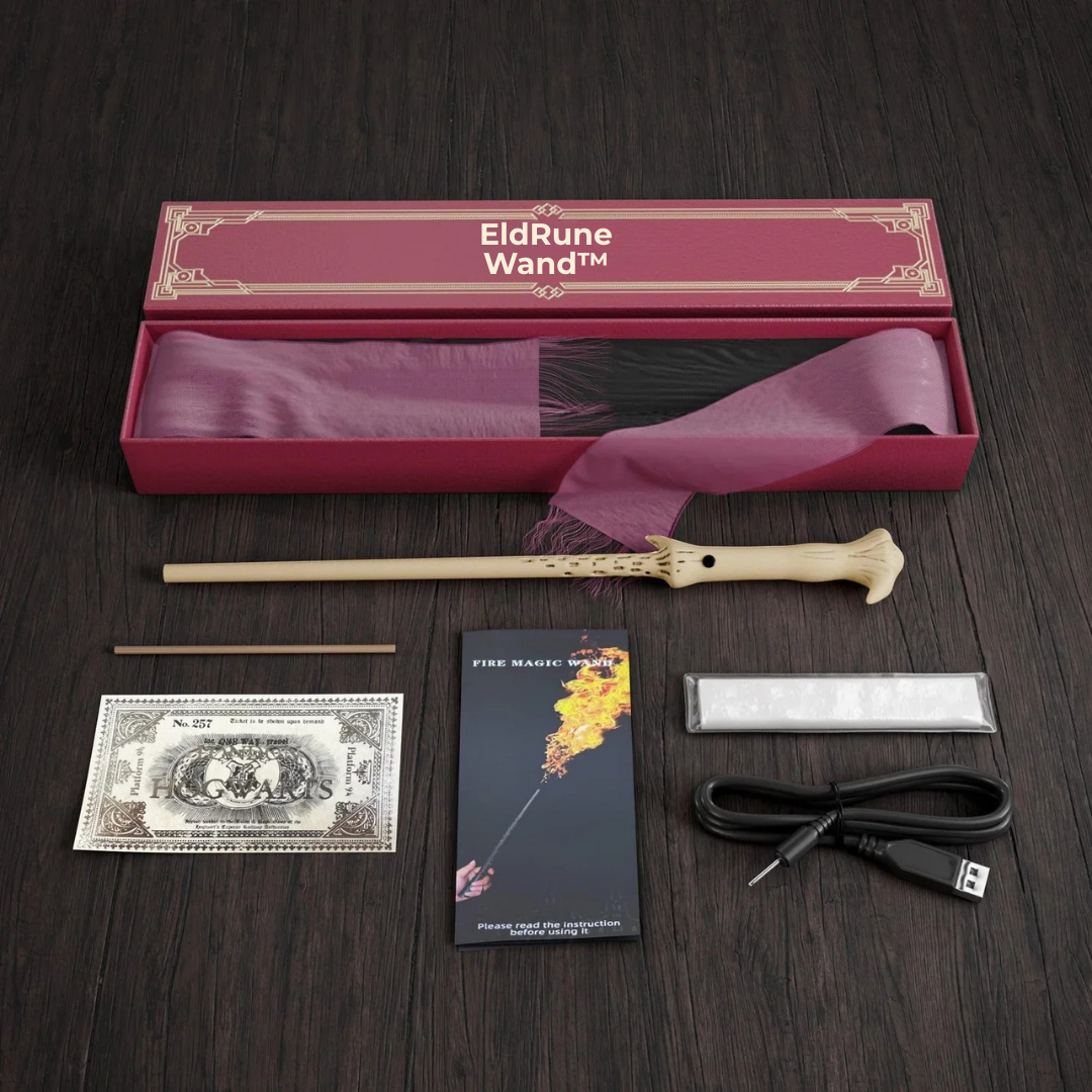 EldRune Wand™ | Tänd Magin – Kasta Eldbollar på Riktigt!