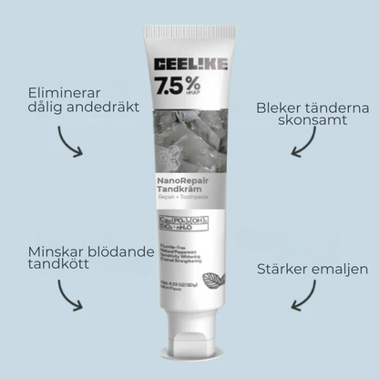 NanoRepair Tandkräm | Slipp ilningar och stärk tänderna på djupet 🦷