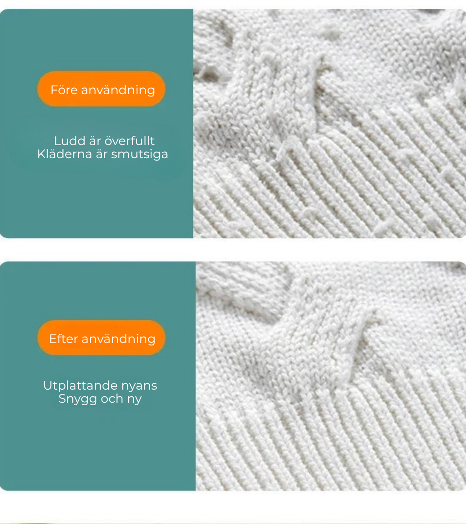 LuddBudd | Bärbar Elektrisk Luddborttagare – Uppladdningsbar