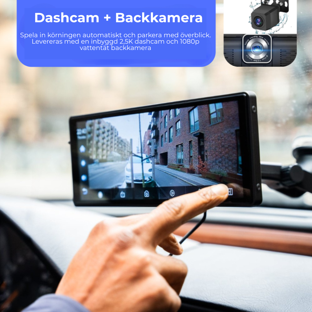 Visuell Smartkörning – Bilskärm med CarPlay & Dashcam