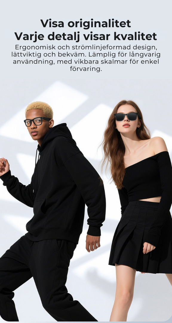 NEOVUE Smart Glasses | 8MP-kameraglasögon med musik- och samtalsfunktioner