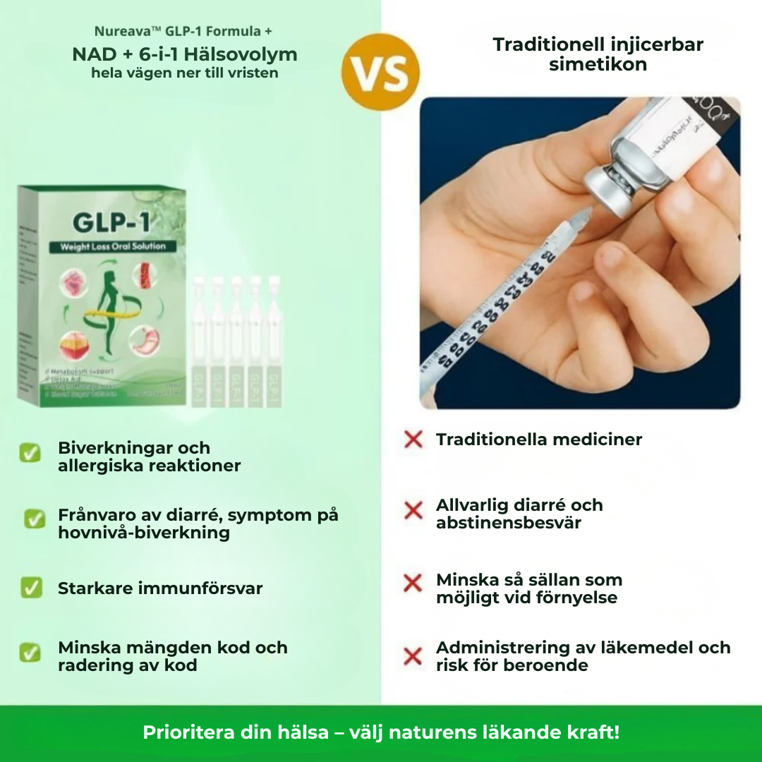 Nureava™ GLP-1 Formula | De naturliga dropparna som hjälper till att dämpa aptiten och återfå kontrollen