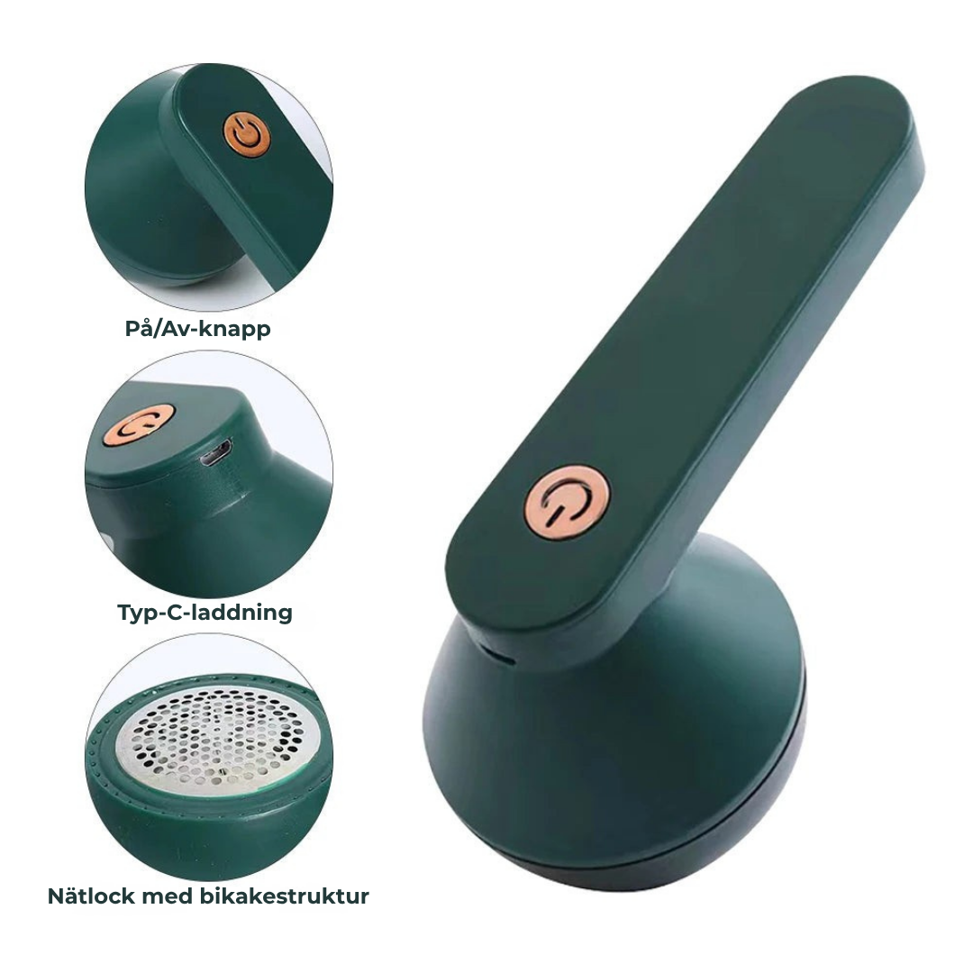 LuddBudd | Bärbar Elektrisk Luddborttagare – Uppladdningsbar