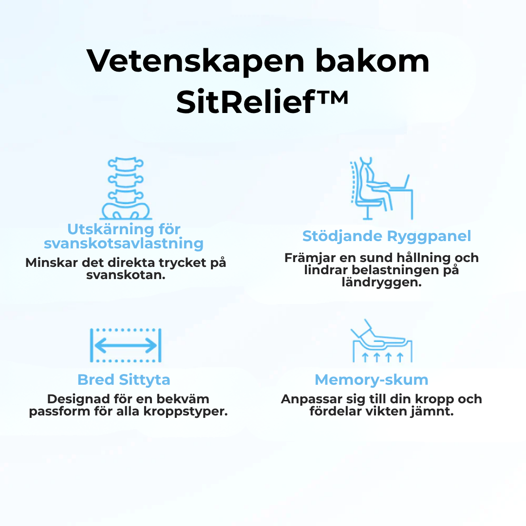 SitRelief™ | Sitt Smartare, Lev Bättre