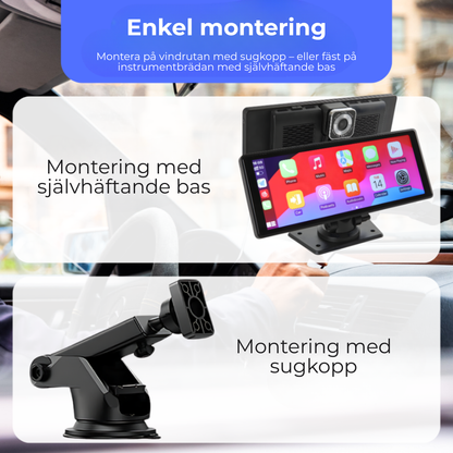 Visuell Smartkörning – Bilskärm med CarPlay & Dashcam