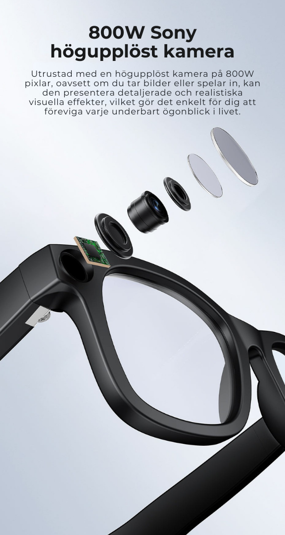 NEOVUE Smart Glasses | 8MP-kameraglasögon med musik- och samtalsfunktioner
