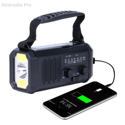 Nödradio Pro | Din Livlina i Alla Krislägen – Håll Dig Uppkopplad När Det Verkligen Gäller med den Uppgraderade Nödradion (10 000 mAh)