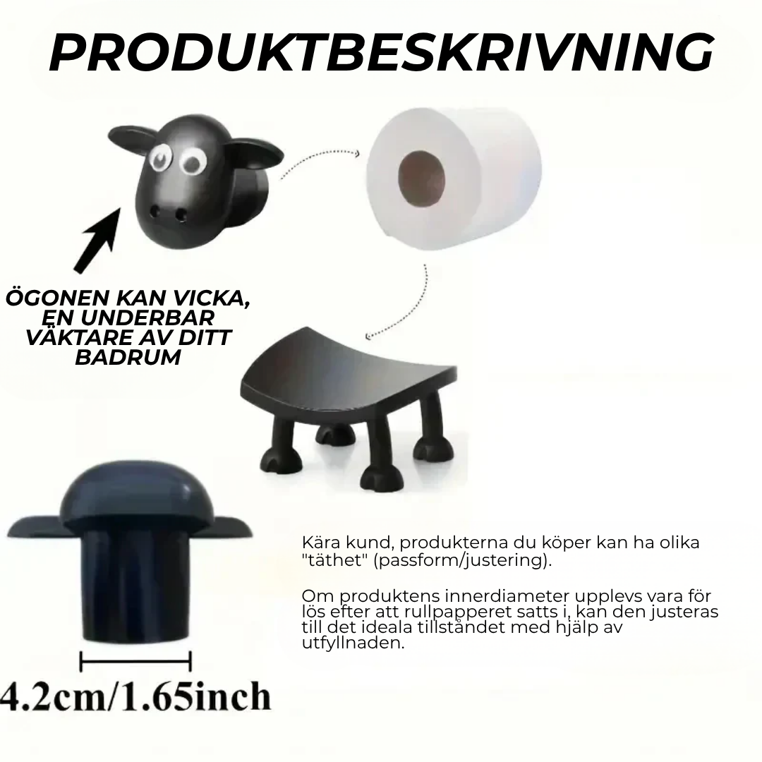 Rullfåret | Får-Toalettpappershållare
