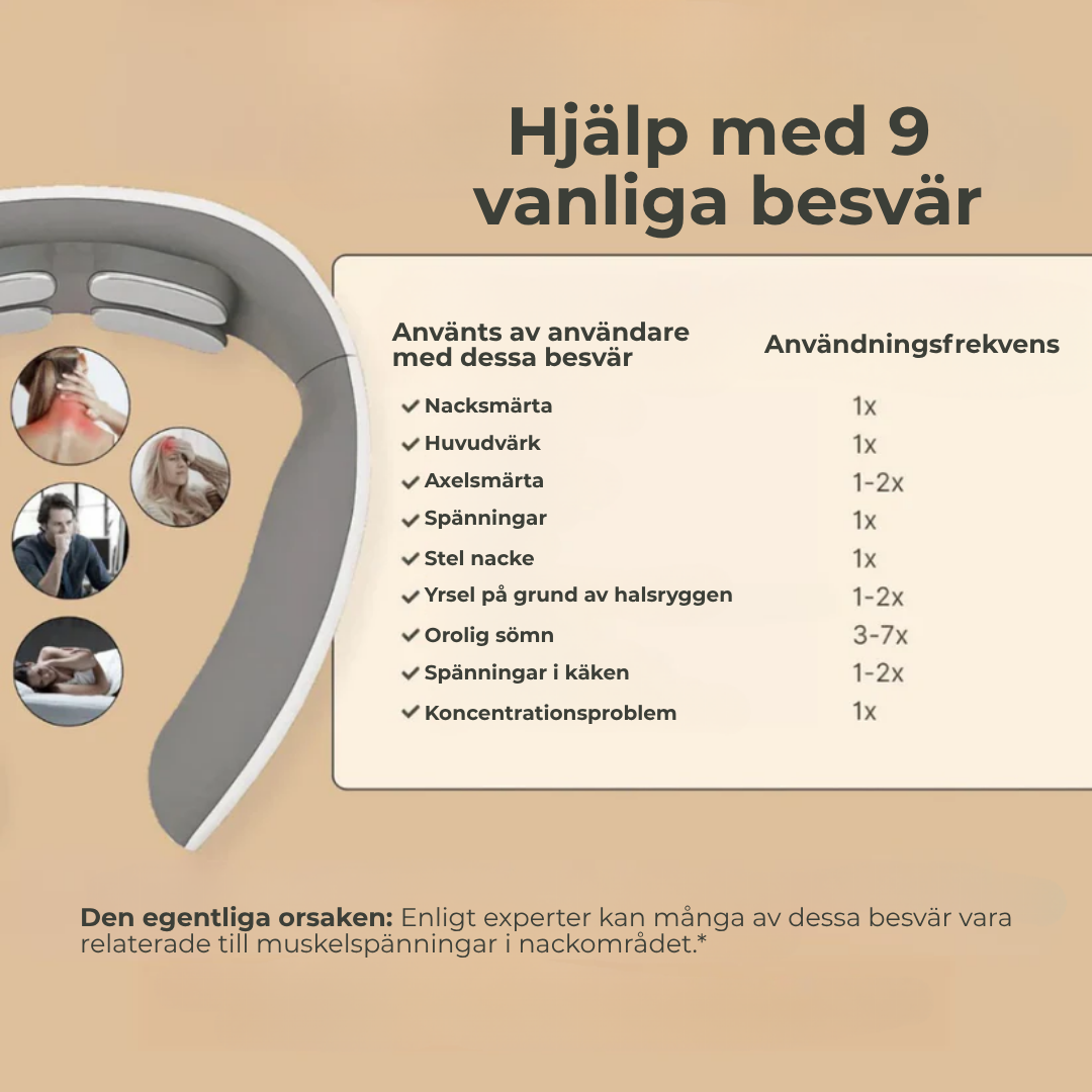 Neckura™ 11-i-1 Nacklösning | Slappna av i dina nackmuskler på bara 15 minuter – var och när du vill