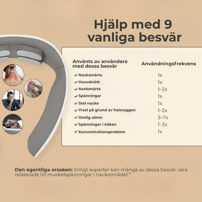 Neckura™ 11-i-1 Nacklösning | Slappna av i dina nackmuskler på bara 15 minuter – var och när du vill