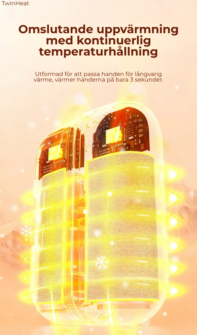 TwinHeat™ | 2-i-1 magnetiska uppladdningsbara handvärmare