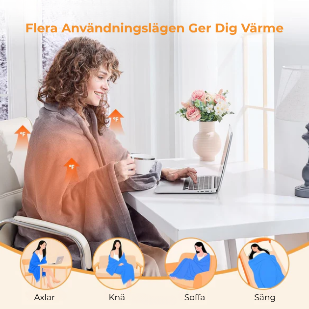 MysaVärme™ l Glemés bärbara uppvärmda sjal