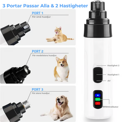 PetTrim™ | Uppladdningsbar elektrisk kloslip för husdjur med USB-laddning