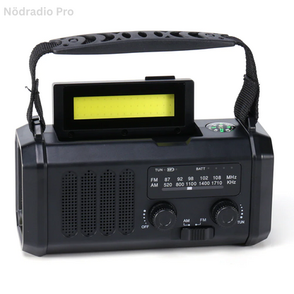 Nödradio Pro | Din Livlina i Alla Krislägen – Håll Dig Uppkopplad När Det Verkligen Gäller med den Uppgraderade Nödradion (10 000 mAh)
