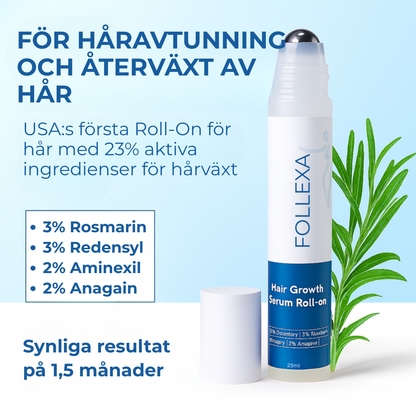 Follexa™ Hair Roll-On System | Återupptäck Ditt Hår – Fylligare, Starkare och Mer Livskraftigt!