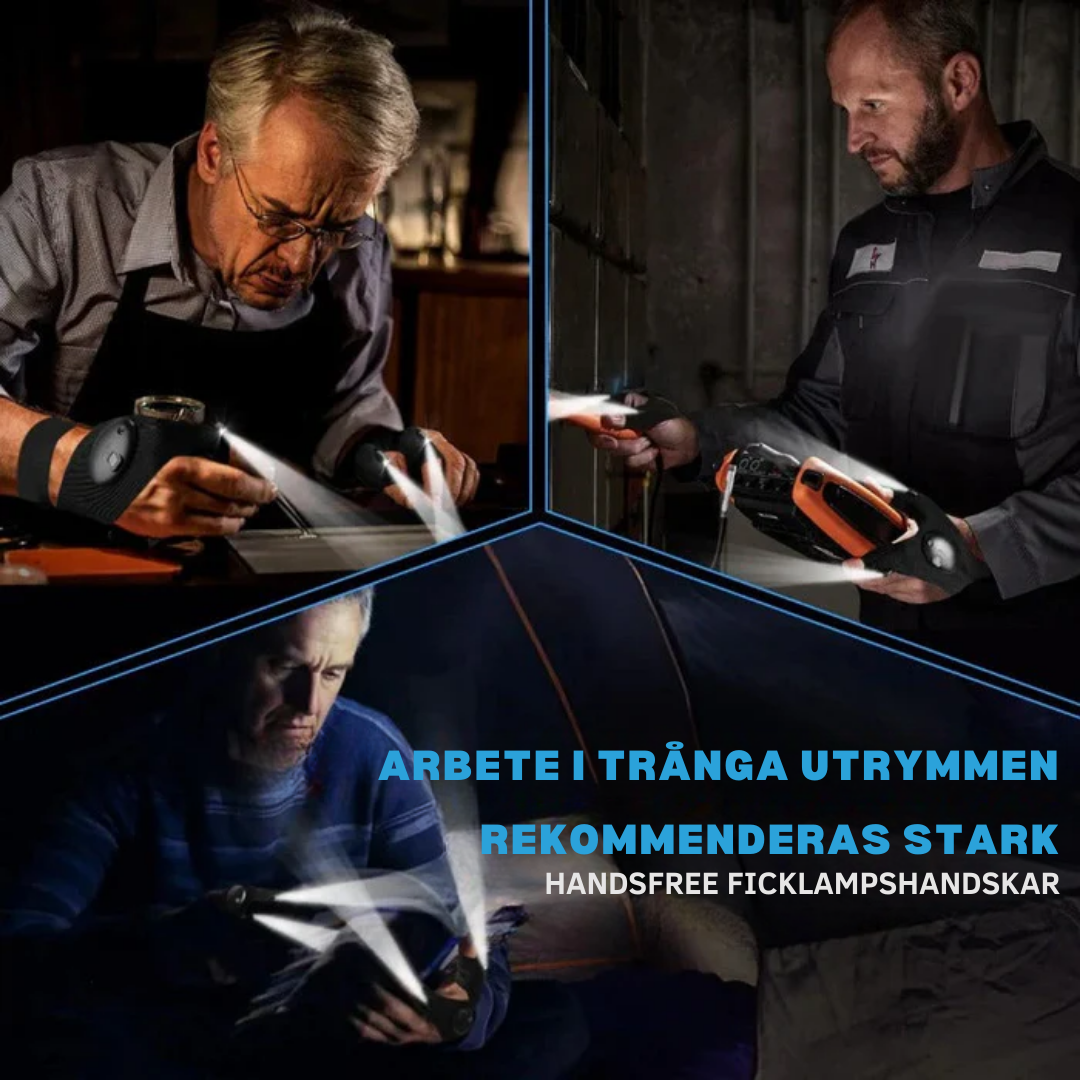 FlashFingers™ | Arbeta Fritt i Mörkret – LED-Handskarna Som Lyser Där Du Pekar