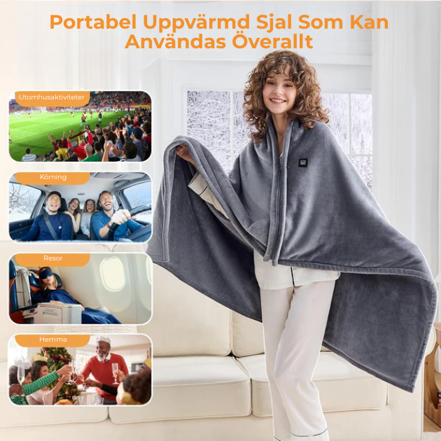 MysaVärme™ l Glemés bärbara uppvärmda sjal
