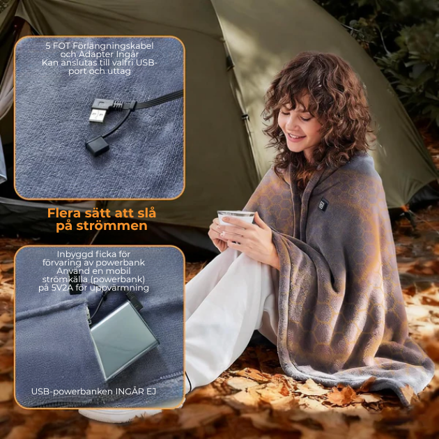 MysaVärme™ l Glemés bärbara uppvärmda sjal