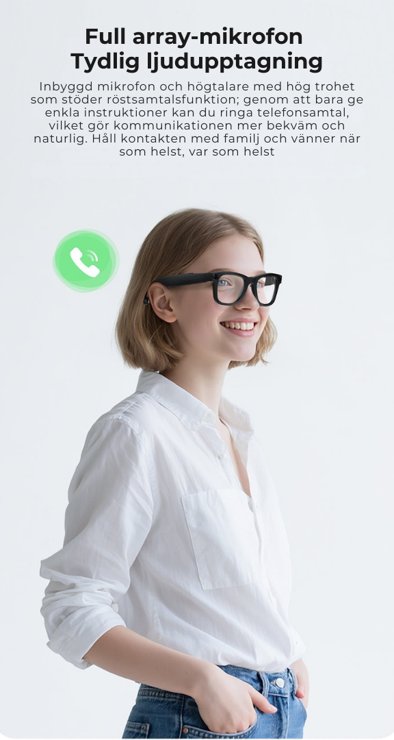 NEOVUE Smart Glasses | 8MP-kameraglasögon med musik- och samtalsfunktioner