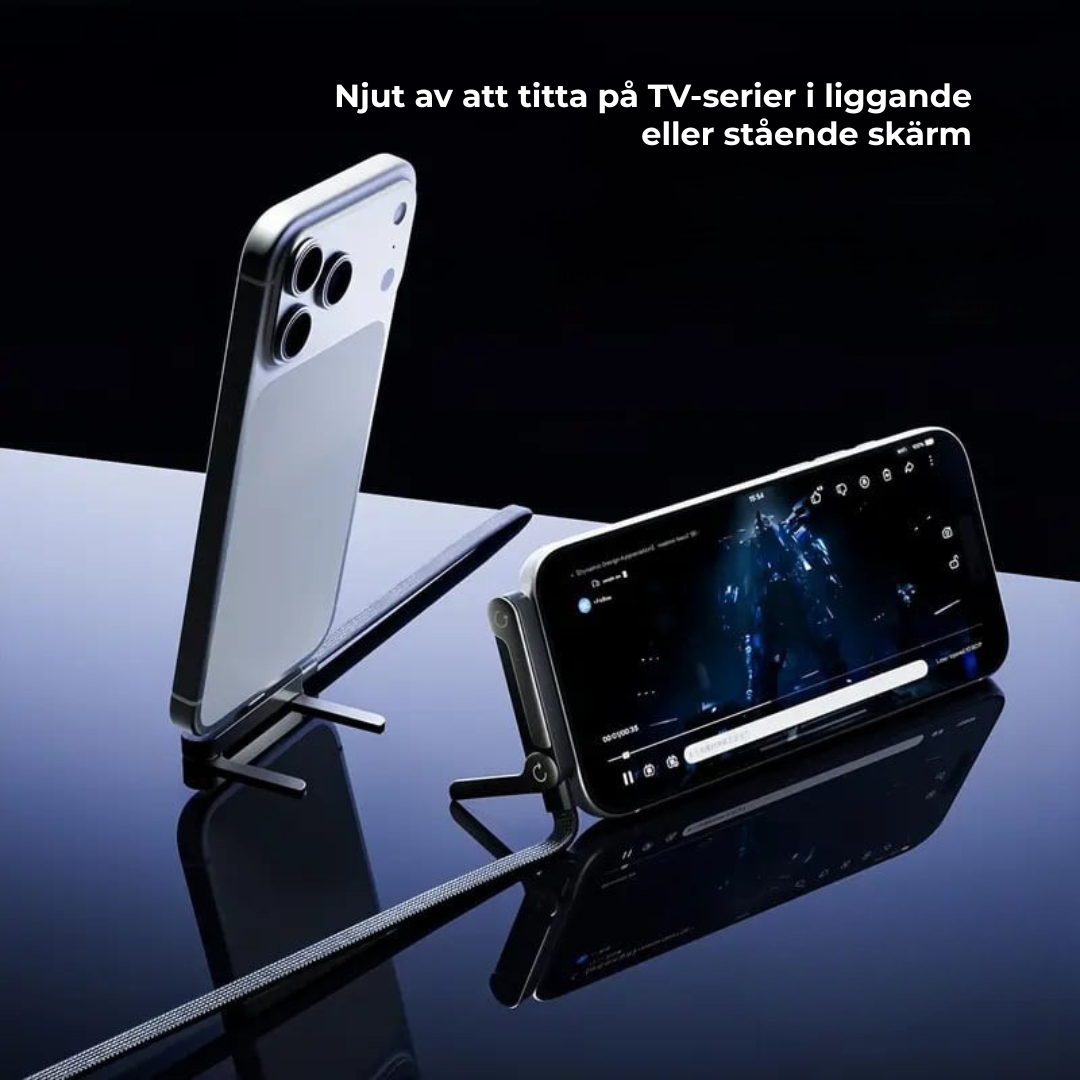 FlexCharge 2-i-1™ | 240W snabbladdningskabel med inbyggd telefonhållare