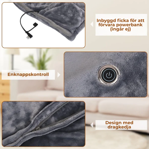 MysaVärme™ l Glemés bärbara uppvärmda sjal