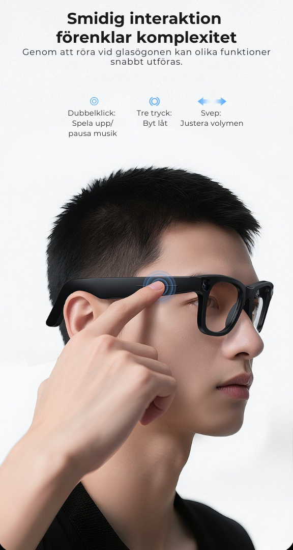 NEOVUE Smart Glasses | 8MP-kameraglasögon med musik- och samtalsfunktioner