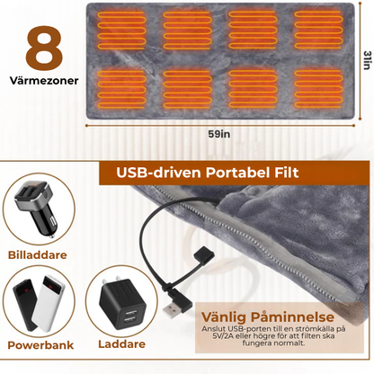 MysaVärme™ l Glemés bärbara uppvärmda sjal