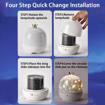 Noovii™ | Förvandla natt till magi – skapa trygghet och drömmar med mjukt ljus och lugnande melodier!